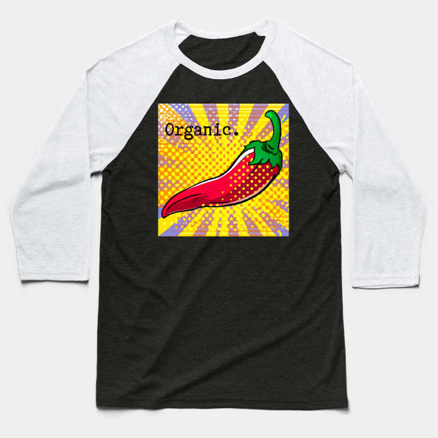 Organic Chili Pepper Baseball T-Shirt by Homegrown Life